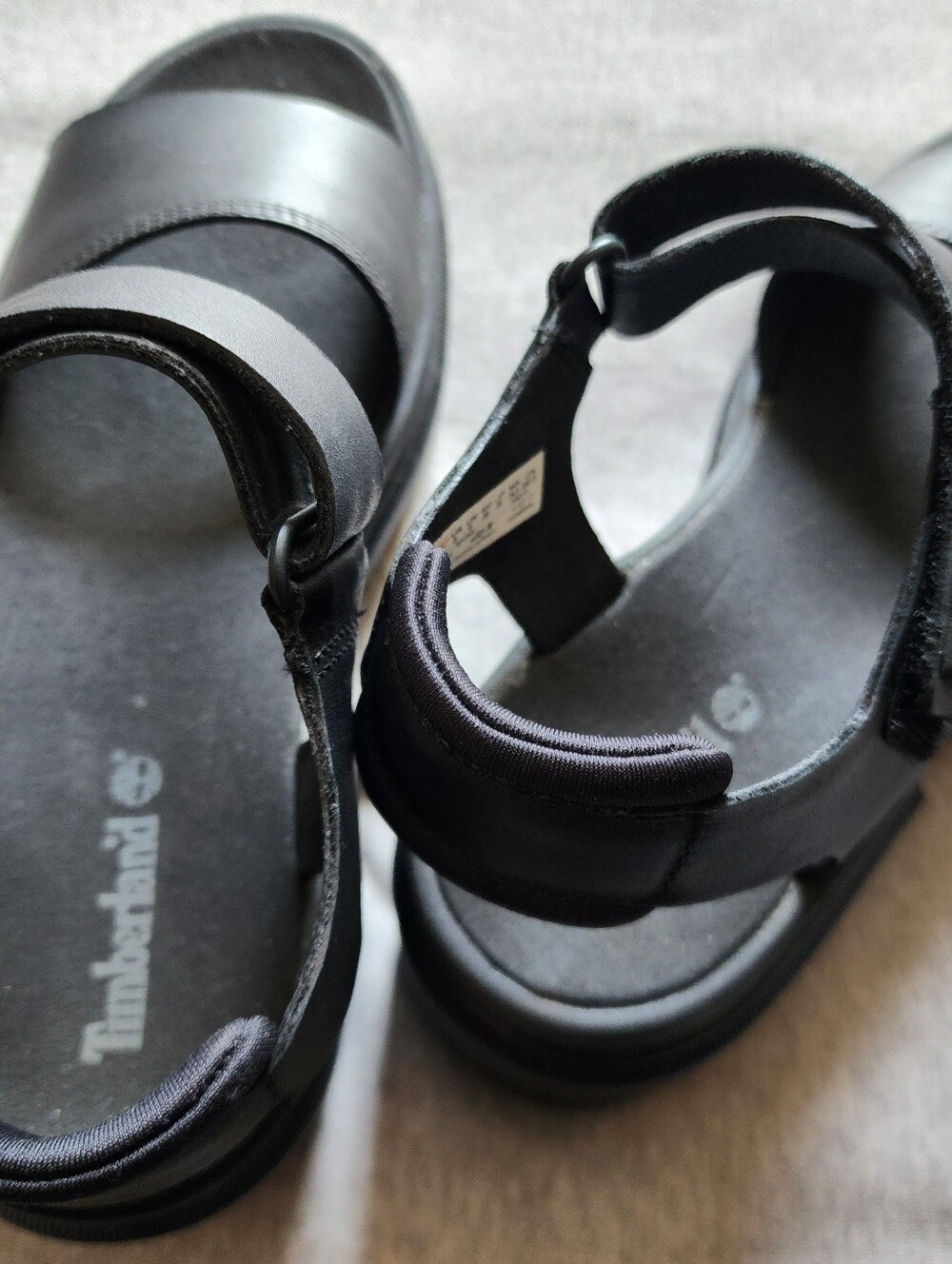 Timberland Black Platform Leather Sandals Size 8 US - Picture 5 of 7